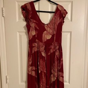 Roxy maxi dress floral print with open back